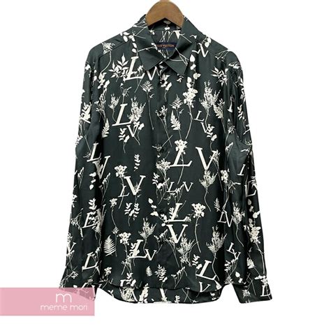 lv printed leaf regular long-sleeve shirt